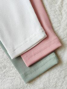 Vintaside Kids Babygirl Infant/Baby Girl Spring/Autumn Multi-Piece Round Neck Long Sleeve Simple Casual Versatile Top, Suitable For Daily Wear Such As Home Leisure, Outing, Camping, Etc. - Multicolor - View 5