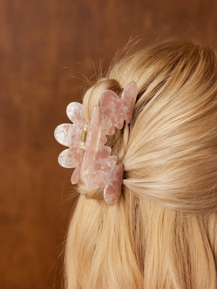 PINK COLOR FRENCH HAIR CLIPS