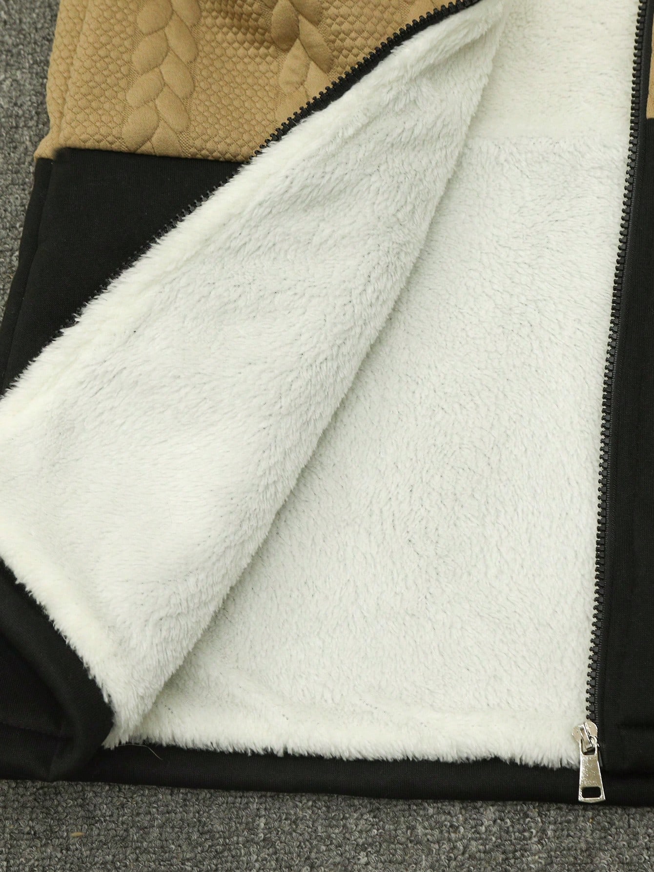 SHEIN Sparklyn جاكيت كاجوال مقنعة للبنات مع جيوب م...