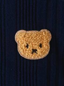 SHEIN Salopetă din fleece de culoare uni pentru bebeluși, 1 bucată, stil casual moale și confortabil, potrivită pentru ieșiri de toamnă/iarnă, joacă în aer liber, vacanță, purtare zilnică, călătorii - Albastru regal - Vizualizare 6