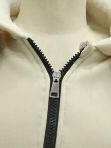 SHEIN Sparklyn Áo khoác trùm đầu thường ngày cho bé gái có nhiều túi, thích hợp mặc hàng ngày - Nhiều màu - Xem 3