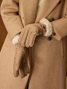 MOTF PREMIUM WOMEN FULL FINGER GLOVES - Coffee Brown - View 5