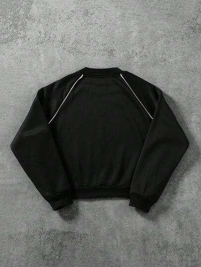 Sweat-shirt-shirt col rond imprimé décontracté pour hommes