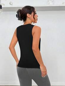 SHEIN Velisys Bộ 2 áo ba lỗ thể thao in chữ đơn giản, đa năng, thoải mái - Nhiều màu - Xem 7