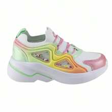 Tenis Para Niña Charly Kids 1098715 Blanco Multicolor Zapatillas Deportivas Textil Suela Gruesa Sneaker Deportivos Infantil Niñas - Blanco - Ver 3