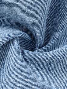 SHEIN Jeans décontractés en denim lavé effilés, style de rue polyvalente, tout-allant, convient pour le port quotidien, nouvelle collection 2025, toutes saisons - Jean clair - Voir 3