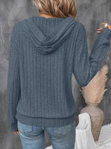 SHEIN PETITE 经典时尚百搭设计女士抓绒卫衣