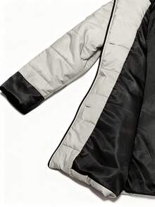 GlowEve 女式翻领长袖单排扣休闲冬季夹克 - 灰色 - 查看 4