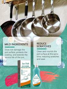 1pc Pot Bottom Cleaner Powerful And Efficient Cleaning Of Stains, Instantly Clean As New New/Old Model Randomly Sent