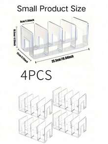 4PCS Clear Wardrobe Bag Storage Tote Purse Bag Divider Removable Cabinet Rack, Wardrobe Suitable For Bedroom Bathroom Office Practical Book Divider L Shape Storage Rack, Space Saving Storage Rack, Car Organizer Storage Bins Drawer Organizer, For Clothing Wardrobe Storage Closet Dividers Closet Dividers Sweater Sock Pants Jeans Underwear - transparent - View 20