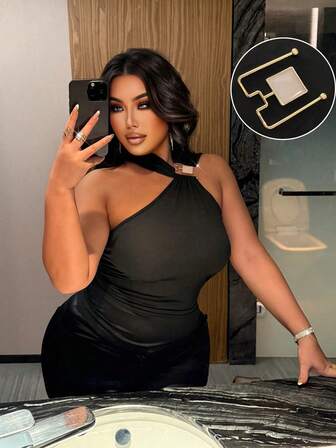 NU&NOW Plusstorlek Sexig Slim Fit Spaghetti Straps Camisole