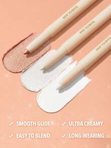 SHEGLAM Big N' Bright Eye Pencil-White Highlighter Pen Shimmer Multi-Use Pigment Glow Face Makeup Brand Beauty Makeup Face Paint Cosmetic For Women Girls Perfect For Fall Winter Ideal For Y2K Fancy Fashion Suitable For Birthday Christmas Present Party Ready Best Color - trắng - Xem 7