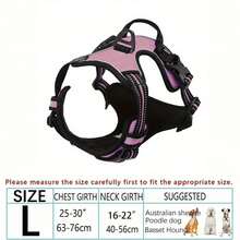 Zazumi Arnés reflectante, correa y chaleco para perros de razas grandes como Bulldog Francés y Labrador - Multicolor - Ver 53