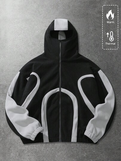 Street Life Veste à capuche matelassée unisexe, style de rue américain décontracté pour l'automne/l'hiver