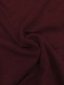 Selianne 时尚休闲通勤舒适轻盈镂空露肩二合一交叉带休闲针织毛衣 - 玫瑰紅 - 查看 7