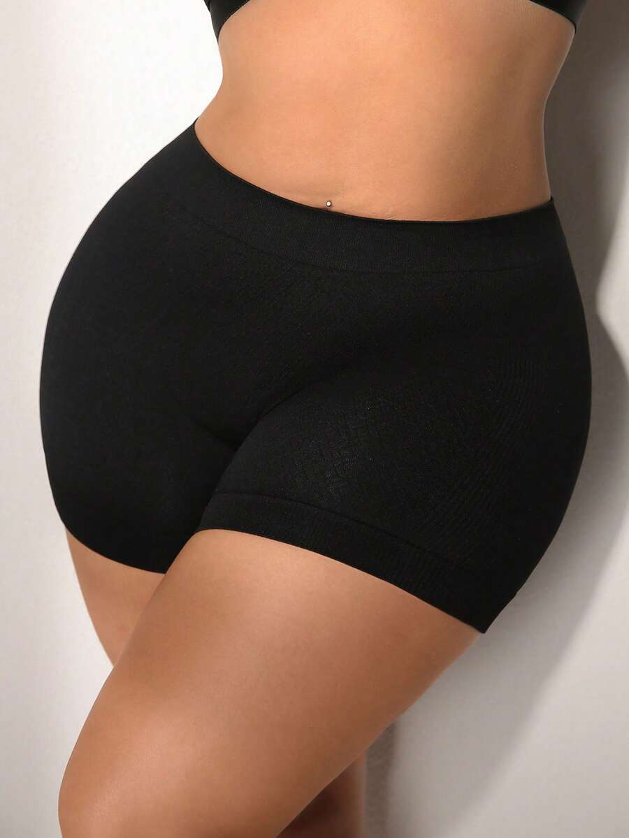 1 Quần lót liền mạch thoải mái cho nữ cỡ lớn - màu đen - Xem 1