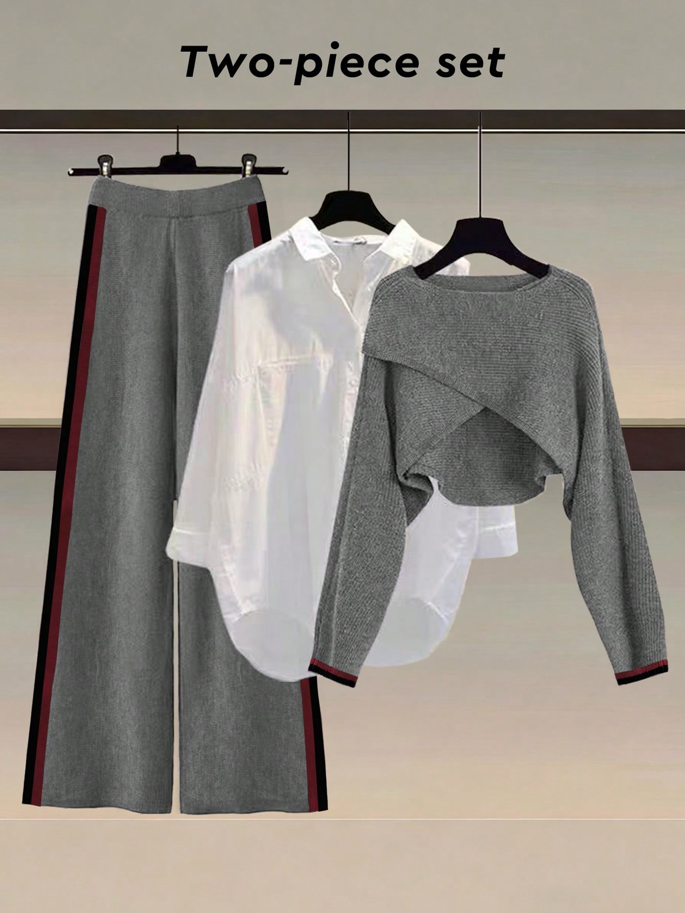 GlowEve تصميم فريد من نوعه كنزة صوفية كنزة طويلة ا...