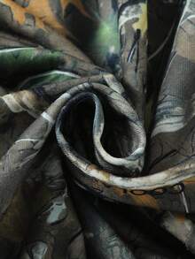 Pantalones rectos de pierna ancha con dobladillo con cordón - Multicolor - Ver 5