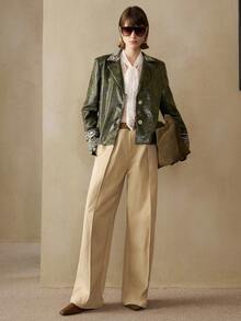 Arave Women's Fashion Single-Breasted Lapel NeckLong Sleeve Jacket