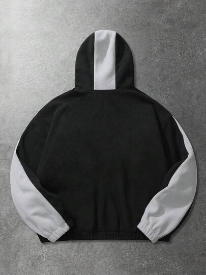 Street Life Veste à capuche matelassée unisexe, style de rue américain décontracté pour l'automne/l'hiver