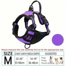 Zazumi Arnés reflectante, correa y chaleco para perros de razas grandes como Bulldog Francés y Labrador - Multicolor - Ver 27