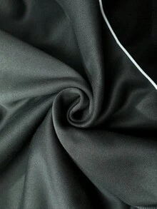 ROMWE MEN Street Life 男女通用连帽卫衣，带口罩，英文图案印花，秋冬休闲长袖上衣 - 深灰色 - 查看 8