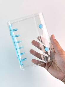 A7 Color Transparent Portable Binder Double Snap Design Is More Beautiful Photo Storage Bag Can Be Used As A Photo Album To Save Money Planner Handbook Notebook Sticker Book Office Stationery Supplies School Supplies, Back To School - 彩色 - 查看 20