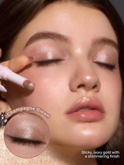 Bâton de glaçage de gelée de cristal - Éclat de champagne Marque de beauté Maquillage Peinture de visage Cosmétique pour femmes et filles Parfait pour l'automne et l'hiver Idéal pour la mode Y2K Convient pour les cadeaux d'anniversaire, de Noël et les fêtes Meilleure couleur