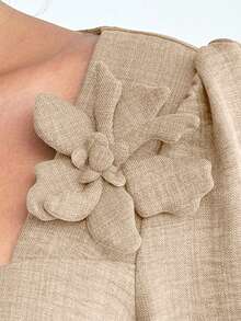 Elenzga Bộ 2 áo thun cổ tròn tay dài in họa tiết cỡ lớn kèm quần dài - Màu Khaki - Xem 5