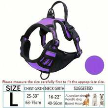 Zazumi Arnés reflectante, correa y chaleco para perros de razas grandes como Bulldog Francés y Labrador - Multicolor - Ver 26