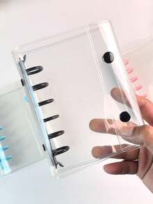 A7 Color Transparent Portable Binder Double Snap Design Is More Beautiful Photo Storage Bag Can Be Used As A Photo Album To Save Money Planner Handbook Notebook Sticker Book Office Stationery Supplies School Supplies, Back To School - 彩色 - 查看 19