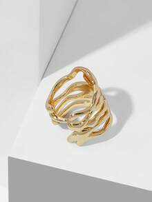 MOTF PREMIUM NHẪN NỮ MẠ VÀNG 18K HÌNH HỌC KHÔNG ĐỐI XỨNG THANH LỊCH DÀNH CHO NỮ - Vàng - Xem 7