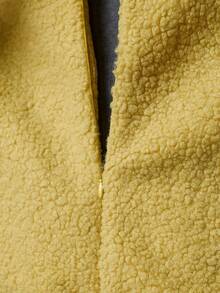 NEON BLANC Men's Casual Zip-Up Sherpa Fleece Long Sleeve Jacket, Autumn/Winter - Yellow - View 5