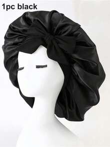 SHEIN Luxury Satin Silk Bandana With Adjustable Tie - Lightweight Hair Care Hat For All Night Comfort, Conditioning And Showering - Men's And Women's Bow Simulated Silk Beauty Hair Care Wide-Brimmed Hat Bandana Sleeping Hat - Multicolor - View 31