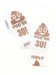 1pc, 30th Birthday Gifts For Men And Women Happy Prank Toilet Paper - 30th Birthday Decorations For Him, Her-Party Supplies Favors Ideas-Funny Gag Gifts - 30 Years Old - View 4