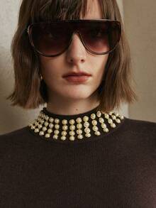 Arave Women's Slim Fit, Small High Collar, Cuffs With Beading Decoration, Hem With Tassel Stitching Design, Modern Party Long-Sleeved Sweater Dress,   Party Dress, Winter Clothes For Women - Chocolate Brown - View 7