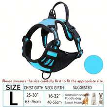 Zazumi Arnés reflectante, correa y chaleco para perros de razas grandes como Bulldog Francés y Labrador - Multicolor - Ver 43