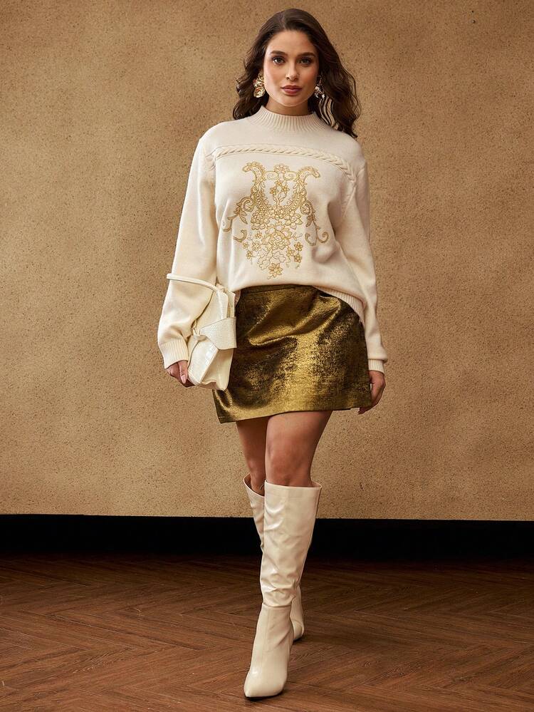 SAIA MINI COM ZÍPER NAS LATERAIS PLUS SIZE