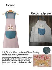 1pc/2pcs Waterproof & Oil Proof Kitchen Apron With Pocket, Unisex Adult Use,Kitchen,Bathroom,Home,Household Supplies - Multicolor - View 10