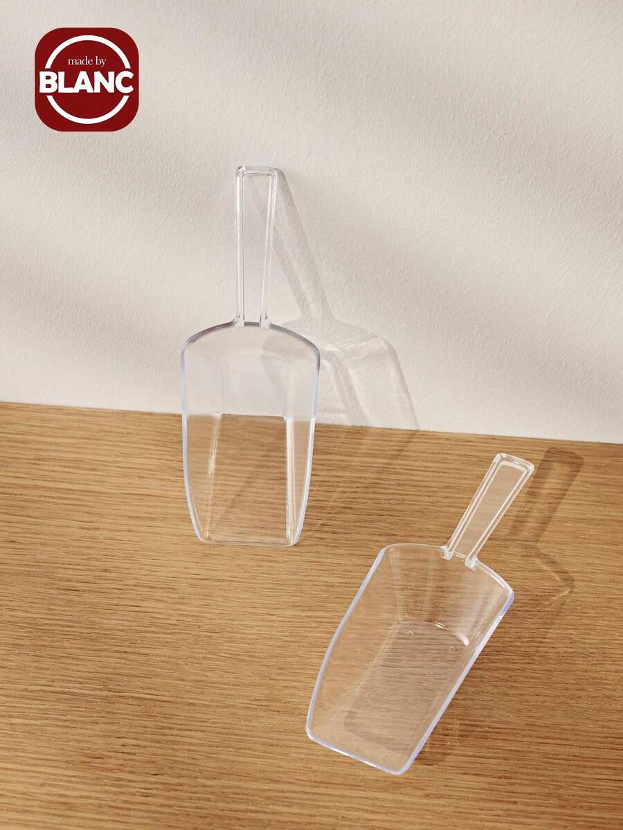 1/2/3/4/5pcs Transparent Plastic Ice Scoop, Multifunctional Refrigerator Ice Tray Ice Scoop, Frosted Transparent Ice Shovel, Milk Tea Shop Kitchen Cereal Ice Shovel, Simple Clear PC Ice Spade With Easy-Grip Design, Perfect For Ice Maker, Bar, Wedding, Pet Food, Kitchen Essentials(Dear Customers:There May Be Slight Scratches During Transportation, Which Will Not Affect The Use)