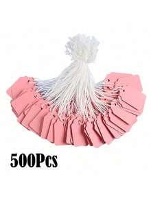 100/200/500个 35x22mm 牛皮纸卡片棉绳空白防水防撕裂白色价格标签 零售定价 珠宝礼品包装 派对婚礼回礼 商店用品 办公活动 商业工艺品展示 商品陈列 - 彩色 - 查看 22