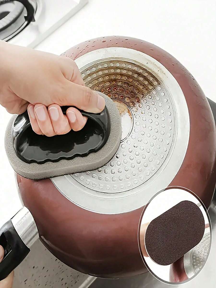 高品質鑽石砂魔力海綿,附非電動塑膠手柄,適用於烹飪器具、研磨工具與刀具,可去除沉積物與污漬 - 彩色 - 查看 1
