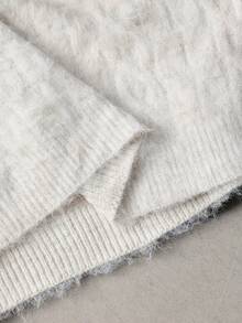 NEON BLANC 品牌男士新款纯色圆领落肩长袖套头毛衣（常规版型） - 白色 - 查看 8