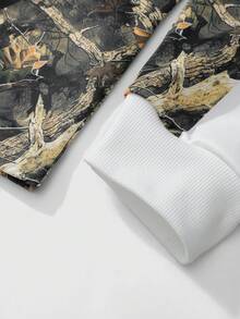 PAVTROS Áo nỉ nam dáng rộng, thiết kế họa tiết đua xe phối màu tương phản, thích hợp mặc hàng ngày, mùa thu/đông, quà tặng tuyệt vời, tay dài, phong cách Y2K. - Nhiều màu - Xem 5