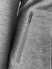 Sunspun Cárdigan gris de punto fruncido de talla grande para mujer - Gris - Ver 4