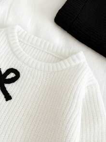 SHEIN Playful Pals New Fashionable Versatile Cute Casual Bow Knit Sweater Set For Baby Girl Sweaters Set Two Pieces Winter Outfits For Baby Girl Knit Two Pieces Autumn And Winter Two Pieces Suit Baby Girl Warm Sets Two Pieces Sets Baby Set Autumn Winter Season Baby Knitwear Baby Clothes Girl Fall Sweater Knit Two Pieces Baby Girl Clothes Fall Outfits Winter Outfits For Baby Girl Winter Clothes Baby Girls Sets Baby Girl Warm Sets Baby Girl Two Pieces Outfits Baby Girl Winter Sets Baby Girl Long Sleeve Set Baby Set Autumn Winter Season Baby Sweater Set