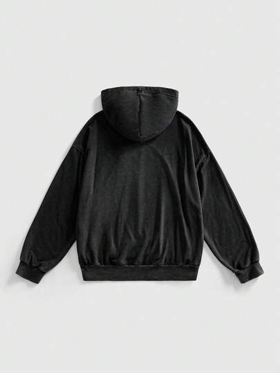 TEENAGE MUTANT NINJA TURTLES X ROMWE sweat-shirt à capuche décontracté pour hommes avec motif tortue et lettres pour l'automne