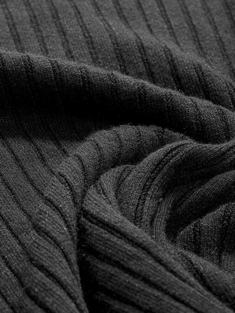 Women's Solid Color Stand Collar Long Sleeve Casual Business Pullover Sweater, Autumn/Winter