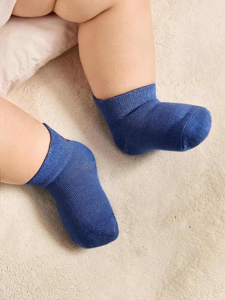 5PCS Baby Socks  Cartoon Solid Color Infant Calf Socks Loose Mouth Non Leg Leg Tightening Children Spring And Autumn Mid Tube Socks - Multicolorido - Visão 8