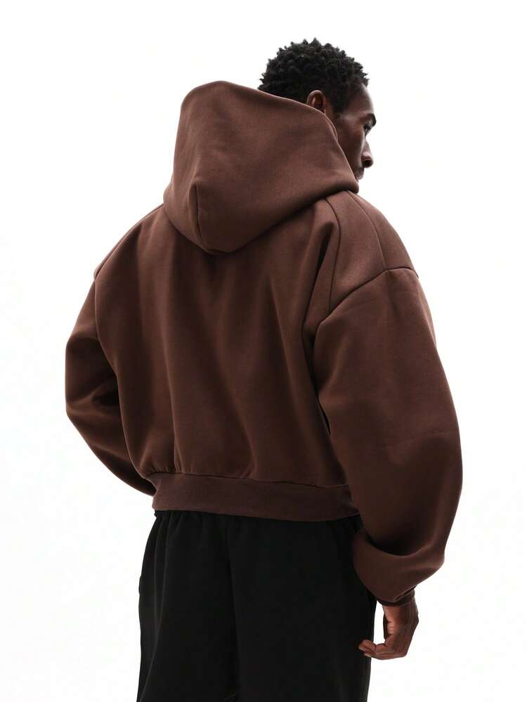 Full Zip Hoodie With Color Block Design